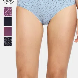 RedRose Women Pack Of 5 Printed Hipster Briefs-image-24