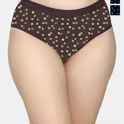 MAROON Pack Of 3 Assorted Mid-Rise Floral Printed Hipster Briefs-picture-12