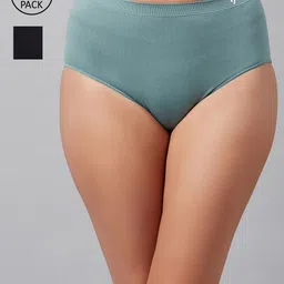C9 AIRWEAR Women Pack Of 2 Grey & Black  Cotton Hipster Briefs-picture-26