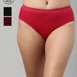 Feelings Women Pack Of 3 Assorted Cotton Hipster Briefs-picture-46
