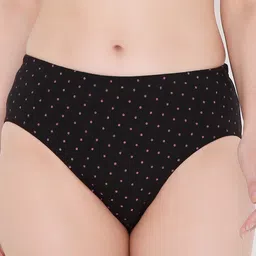 Berrys Intimatess Women Black & Pink Printed Cotton Hipster Briefs-image-83