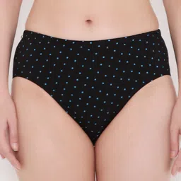 Berrys Intimatess Women Black & Blue Printed Cotton Hipster Briefs-image-55