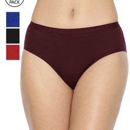 LYRA Women Pack Of 4 Assorted Solid Pure Cotton Hipster Briefs-picture-17