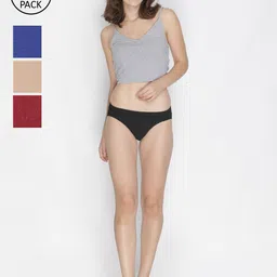 LYRA Women Pack Of 4 Assorted Solid Cotton Hipster Briefs-image-25