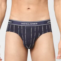 Jack & Jones Men Blue & White Printed Cotton Basic Briefs-picture-30