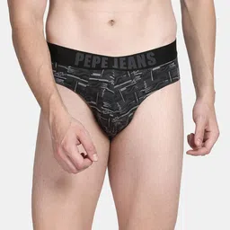 Pepe Jeans Men Grey Printed Cotton Basic Briefs-image-22
