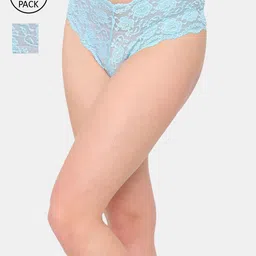 N-Gal Women Pack of 2 Self-Design Lace Boy Shorts-picture-30