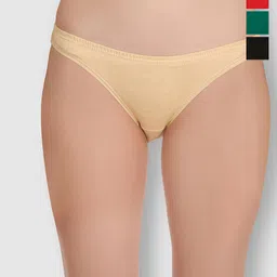 Selfcare Pack of 4 Low Rise Cotton Lycra Solid Panties Bikini Briefs Set - SN2465-image-65