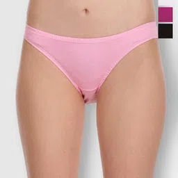 Selfcare Pack of 4 Low Rise Cotton Lycra Solid Panties Bikini Briefs Set - SN2458-image-39