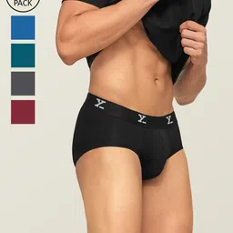 XYXX Men IntelliSoft Antimicrobial Micro Modal Pack of 5 Ace Briefs XYBRF5PCKN196-23