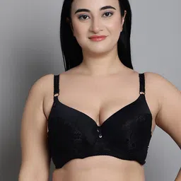 MAKCLAN Floral Medium Coverage Anti Odour Lightly Padded Plunge Bra With All Day Comfort-picture-7