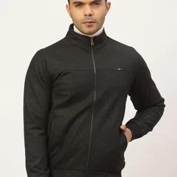 Pierre Carlo Men Black Self Striped Reversible Bomber Jacket-image-45