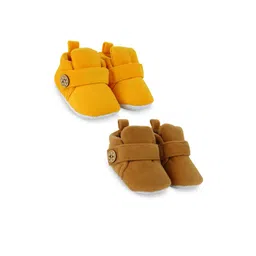 BAESD Infants Set Of 2 Anti-Skid Sole Velvet Booties-17