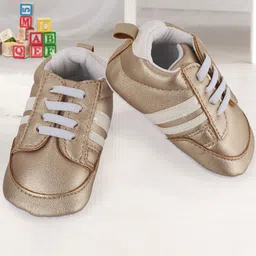 Baby Moo Infants Golden Striped Lace Up Sneakers Booties-image-65