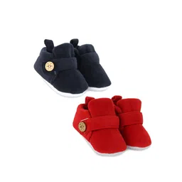 BAESD Infants Set Of 2 Anti-Skid Sole Velvet Booties-8