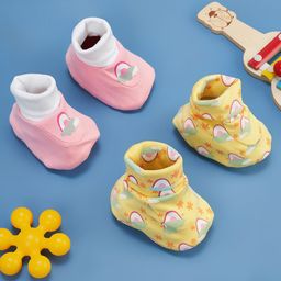 Pantaloons Baby Infants Girls Pack Of 2 Cotton Booties-image-102