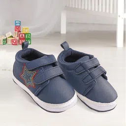 Baby Moo Kids Blue Star-Patterned Booties-92