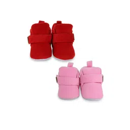 BAESD Infants Set Of 2 Anti-Skid Sole Velvet Booties-9