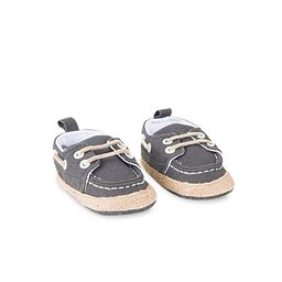 Baby Moo Infants Kids Grey Soild  Formal Organic Cotton Baby Boat Shoes-55