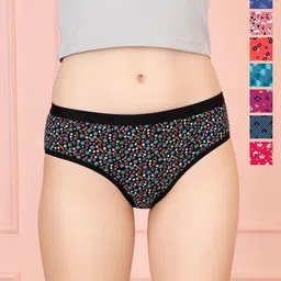 Lux Cozi 8-Pcs Assorted Pure Cotton Hipster Briefs-image-54