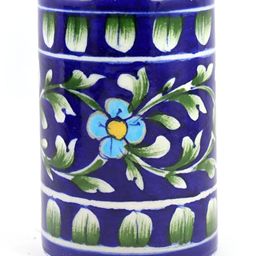 INDIA MEETS INDIA Blue 2 pieces Printed Ceramic Bath Accessories Set-image-12