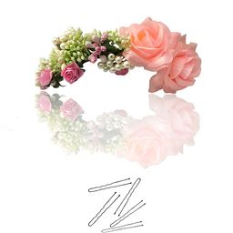 Hair Flare Artificial Flowers & Hair Pins Hair Accessory Set-45