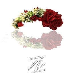Hair Flare Artificial Flowers With Hair Pin Hair Accessory Set-image-38