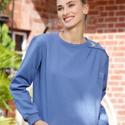 Athena Women Blue Sweatshirt-image-87