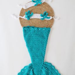 Woonie Mermaid Tale Costume Acrylic Wool Photo Prop Set-picture-11