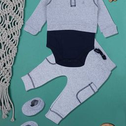 Baby Moo Infants Set Of 3 Baby Apparel Gift Set-14