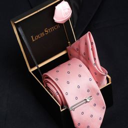 LOUIS STITCH Men Italian Silk Necktie Accessory Gift Set-image-85