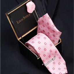 LOUIS STITCH Men Silk Necktie Accessory Gift Set-image-49