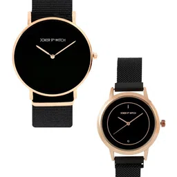 JOKER & WITCH Pancake & Syrup Stainless Steel Couple Watch Gift Set- JWCW297-picture-14