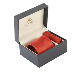 Alvaro Castagnino Men Red & Green Paisley Printed Accessory Gift Set-picture-10