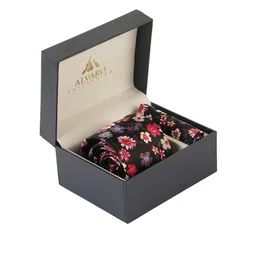 Alvaro Castagnino Men Black & Red Floral Printed Accessory Gift Set-picture-25