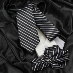 KOVOVE The Arrow Men Black & White Striped Accessory Gift Set-image-7