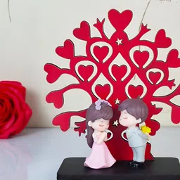 Ascension Red Love Rose Couple With Tree Showpiece-image-98