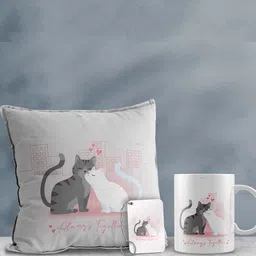 eCraftIndia White & Grey 3 Pcs Valentine Gift Set-image-48