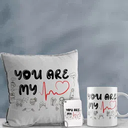 eCraftIndia White & Black 3 Pcs Valentine Gift Set-picture-50