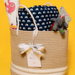 MASU LIVING Black & Blue Printed Baby Hamper Home Gift Sets-image-71