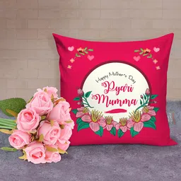 TIED RIBBONSPrinted Cushion with Artificial Flowers Home Gift Sets-picture-11