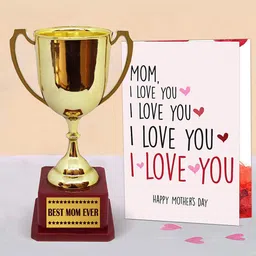 TIED RIBBONS Mother's Day Trophy with Card Gift Set-35