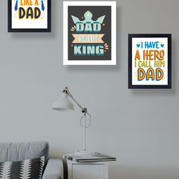 Golden Peacock Set Of 3 Father's Day  Wall Hanging Frames-7