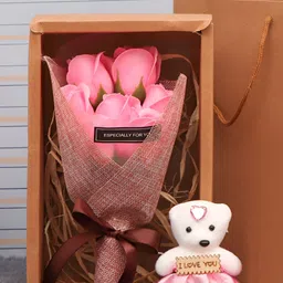 TIED RIBBONS White & Pink 2 Pieces Home Gift Set-87