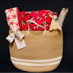 MASU LIVING Pink & White Printed Aloka Baby Hamper-image-70