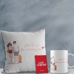 eCraftIndia White & Yellow 3 Pcs Valentine Gift Set-image-45