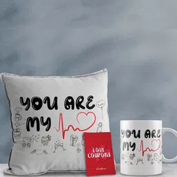 eCraftIndia White & Black 3 Pcs Valentine Gift Set-image-81