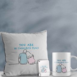 eCraftIndia White & Blue 3 Pcs Valentine Gift Set-image-37