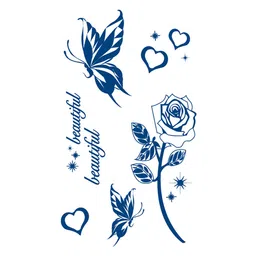 LICK Matte Finish Realistic Semi Temporary Body Tattoo - Beautiful LK-190-58