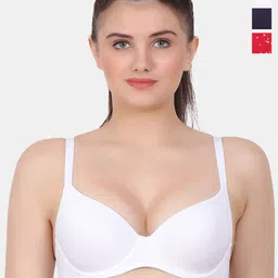 Amour Secret Navy Blue & Red Bra Full Coverage Underwired Lightly Padded-picture-44